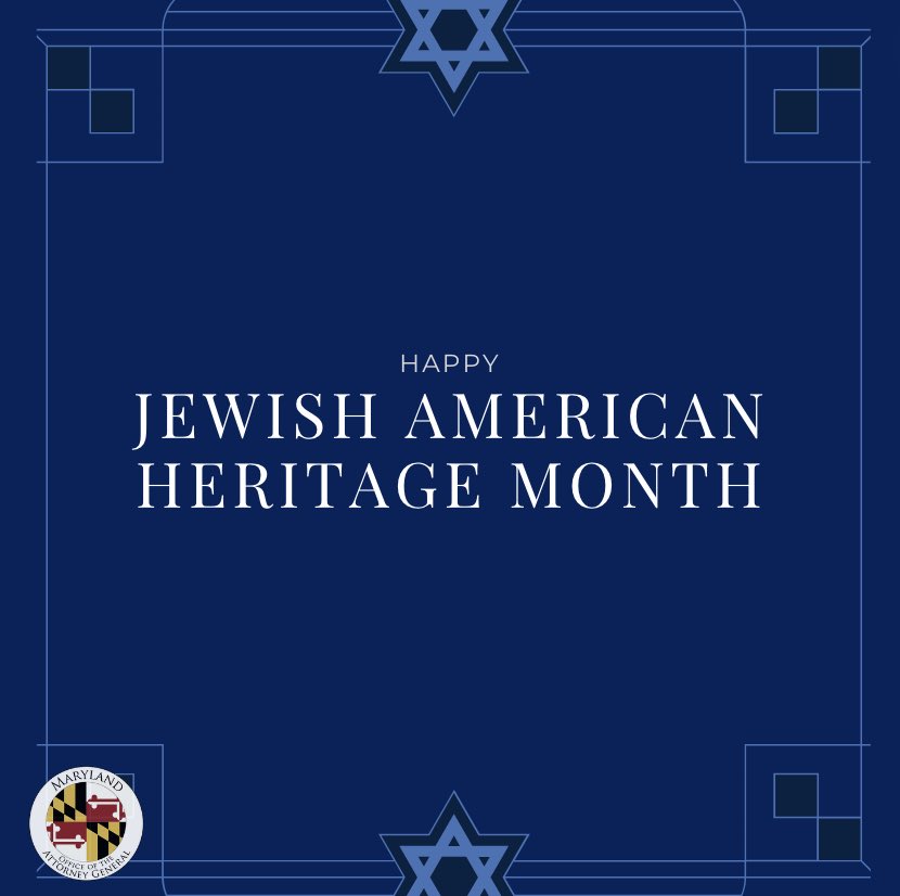 Happy Jewish American Heritage Month! You continue to make our nation, our state, and our communities stronger. Maryland’s history is rich with countless examples of Jewish contributions and achievements like Gustav Brunn, a German-Jewish refugee who fled Nazi Germany and moved