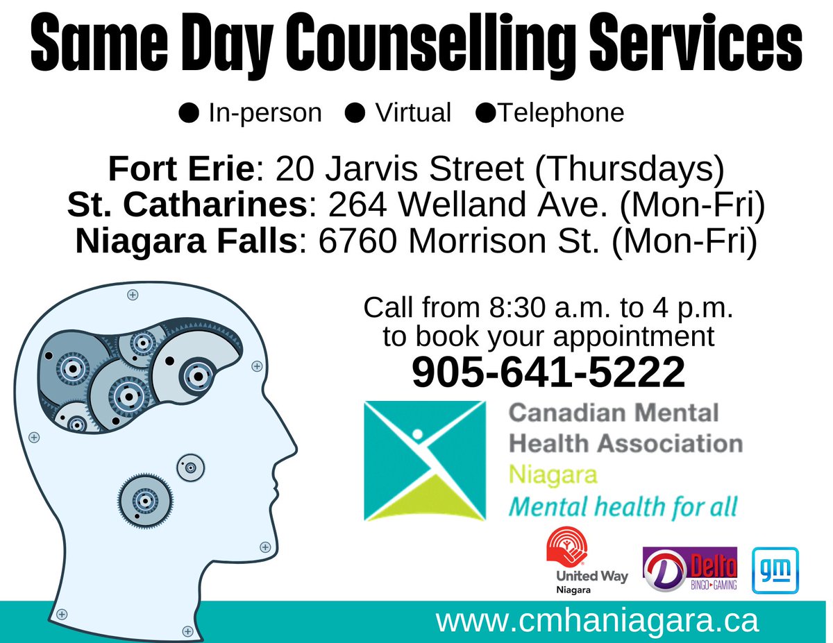 Benefits of mental health counselling can include less anxiety, stress relief, ability to set boundaries, and regaining emotional balance. CMHA Niagara is here to listen. Call today 905-641-5222.