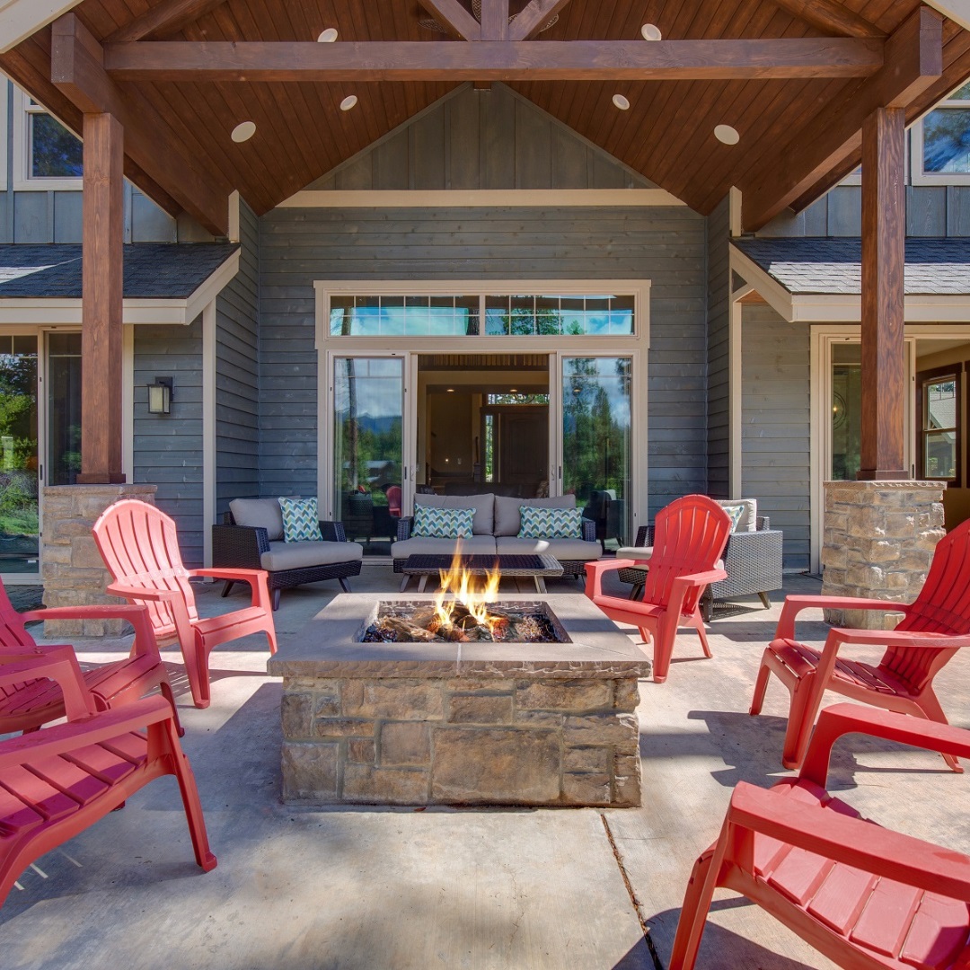 Built-in firepits can be a great spot for entertaining. Do you find this outdoor space inviting or too cold?