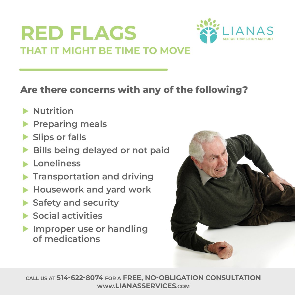 Signs that it might be time to move to a senior living community: Concerns with daily tasks or safety

#helpingmomsanddads #seniorsupport #seniorcare #eldercare #seniorliving