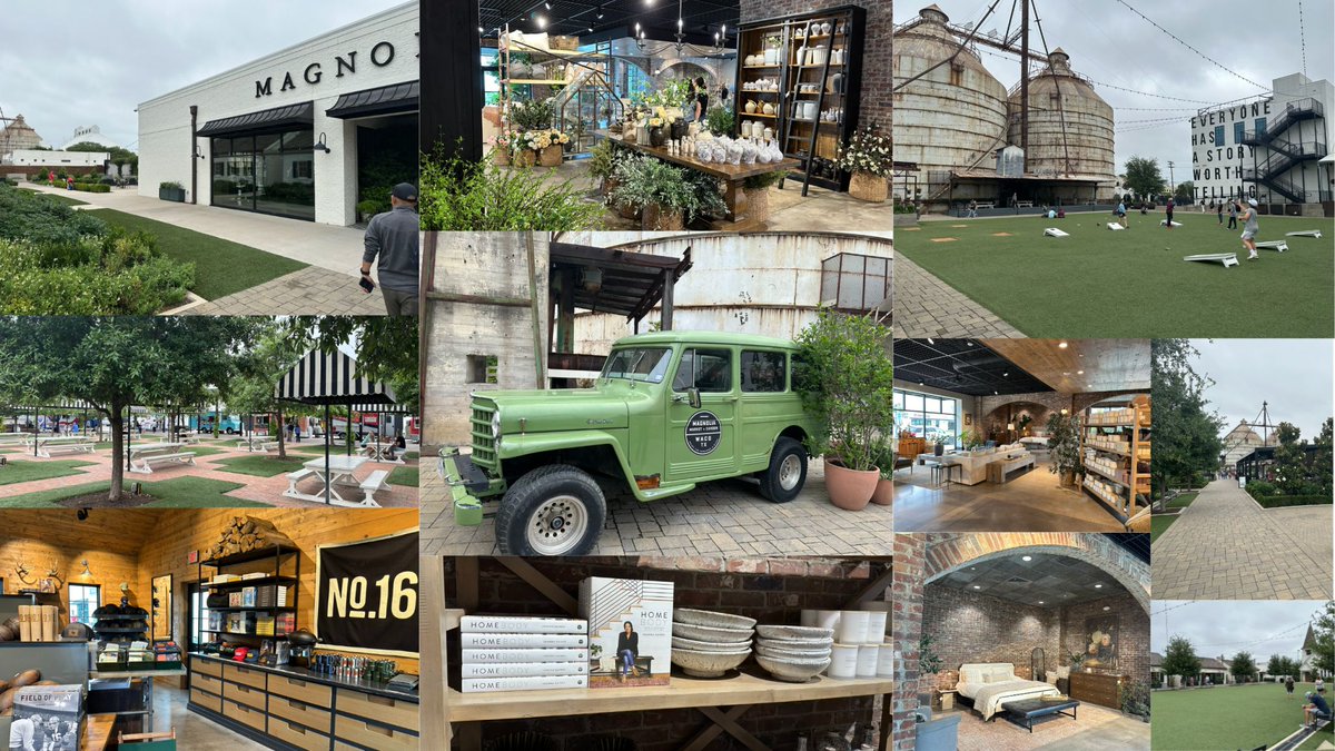 #RemarkableRetail in Waco, Texas! @StevenPDennis and I stopped by @magnolia, the lifestyle brand by @chipgaines & @joannagaines, known for their home renos. From home living stores to their personal style shops, it's a fantastic blend of lifestyle retail & urban revitalization.