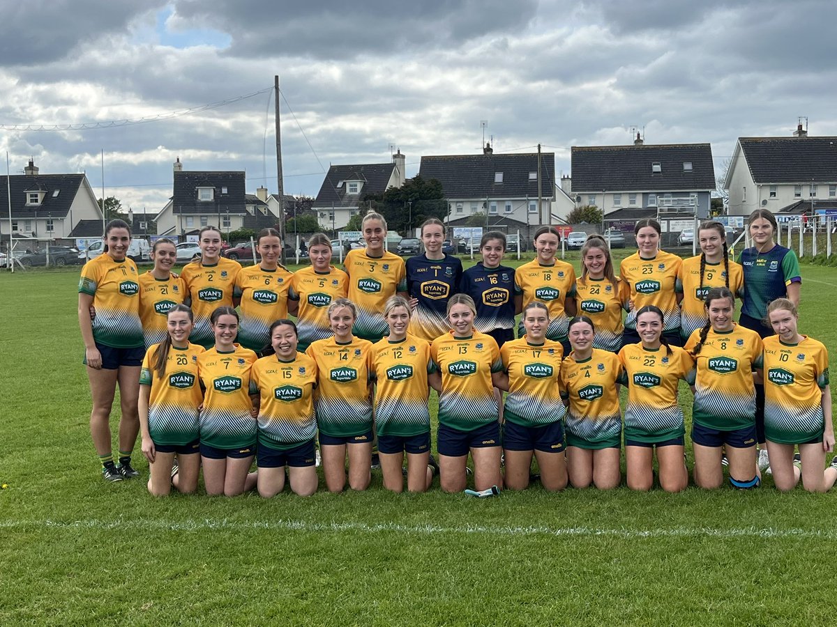 Your 2024 @CorkLGFA U21 A county champions. 💛💚🏆💛💚
What an Evening in Cobh. 
Huge comeback in the 2nd half & we managed to see it out. 
Thanks to @Kinsale_Gaa for a cracking final. 
#WorkingHard #MadeToWork #EarnedIt 
#CountyChampions 
@eastcorklgf @GlanmireGAA 
👏🏼💛💚👏🏼