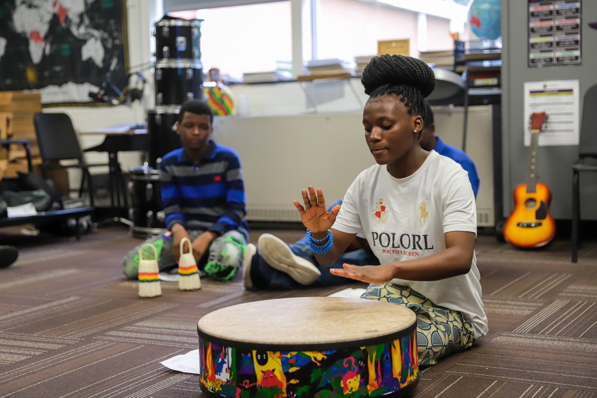 Music Teacher Kelley Wiggins asked @TerangaAcademy students what instruments they miss from their home countries. From the answers, she researched, made a list, and placed the order. Now, students are playing and learning with new Djembes, Udus, Shekeres, and more!