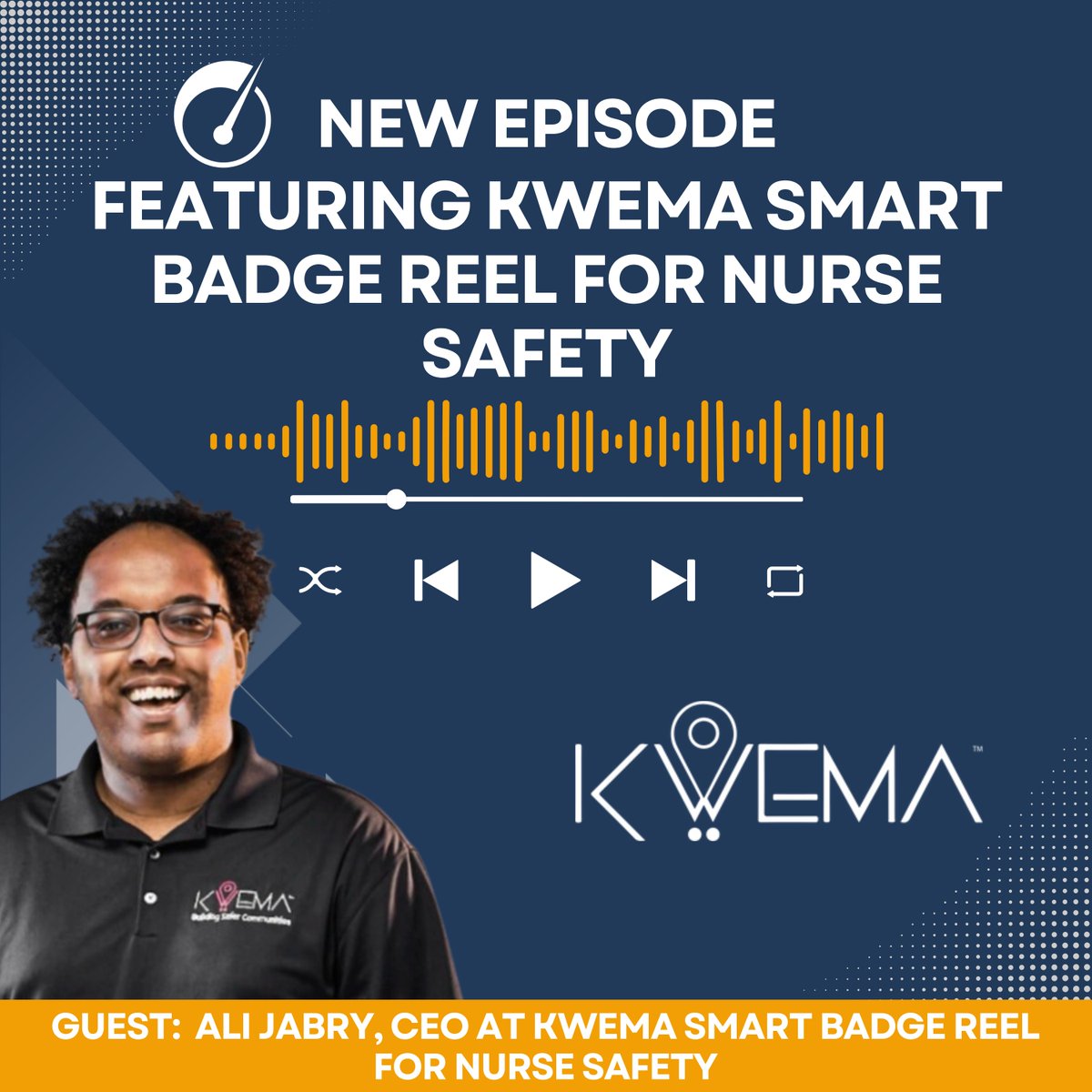 NEW episode of Home Health Revealed with Ali Jabry of @Kwema_ (listen to the episode to learn the origin of the unique company name), a clinician safety tech company, to address the growing issue of workplace violence against healthcare workers. episodes.castos.com/654be5d160e358…