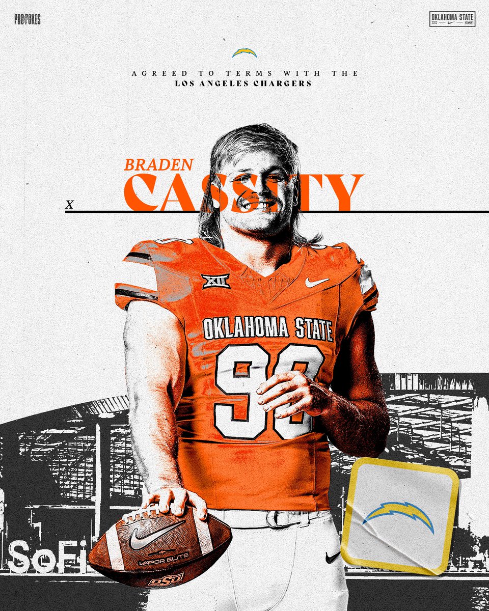.@BradenCass is a Charger ⚡️ #GoPokes | #BoltUp