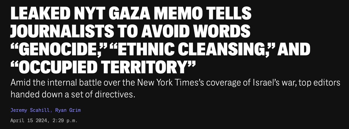 The same New York Times that systemically censors its own international coverage? That New York Times?