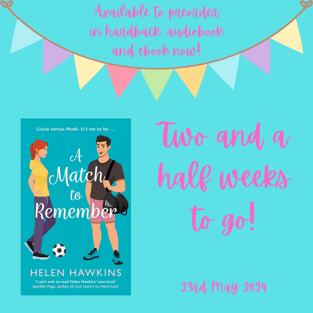 What's my #TuesNews? It's just over 2 weeks until A Match to Remember hits the shops! Eek! If you can't wait that long, you can preorder it from Amazon or A&B for 50% off!
tinyurl.com/3y5enkcm
tinyurl.com/mvbc9s4a
#enemiestolovers #sportsromance #secondchance @RNAtweets