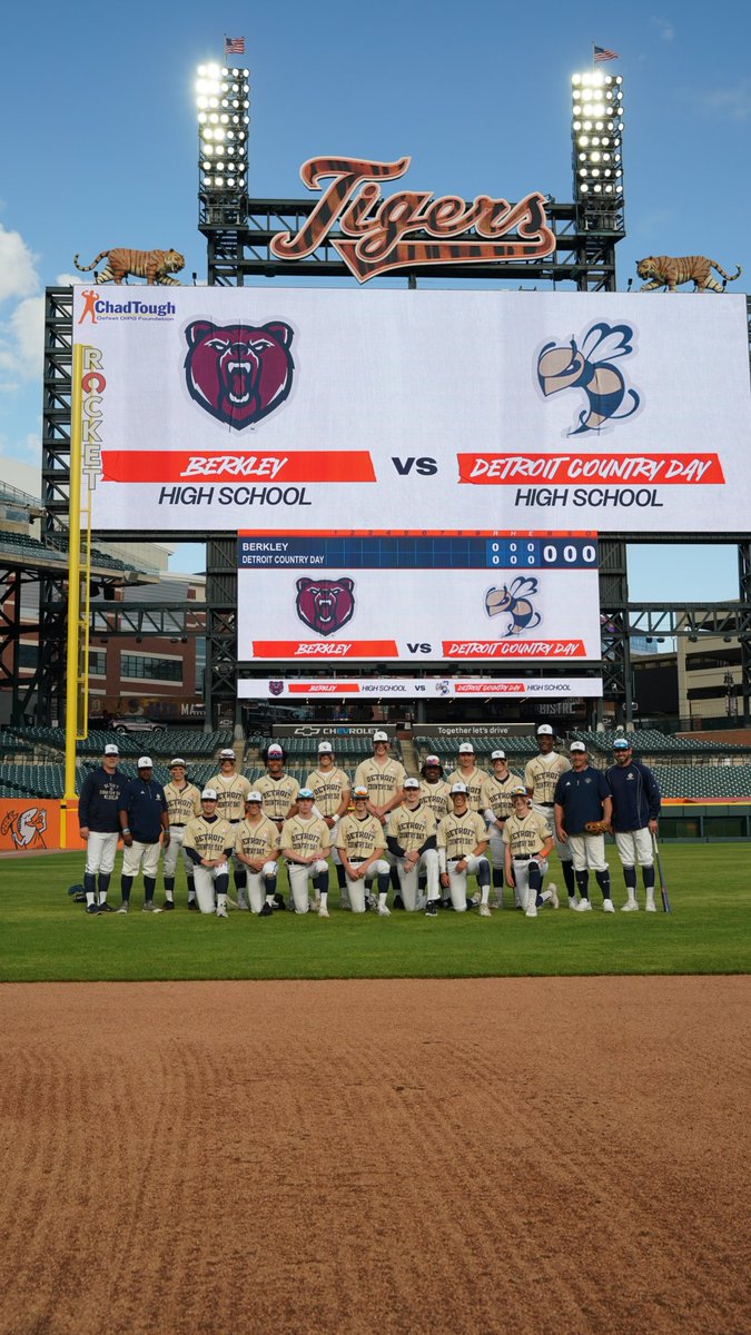 BASEBALL:  Fantastic evening of baseball last night supporting the @chadtough foundation.  Appreciate Berkley HS joining us for this special cause. #dcdsathletics #jacketup