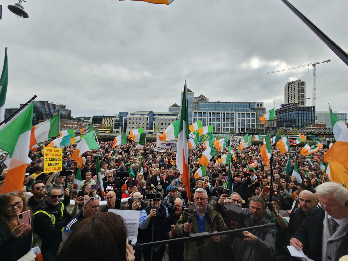 Great turn out in Dublin today.Well done to all. #dublinprotest #Immigration #IrelandisFull