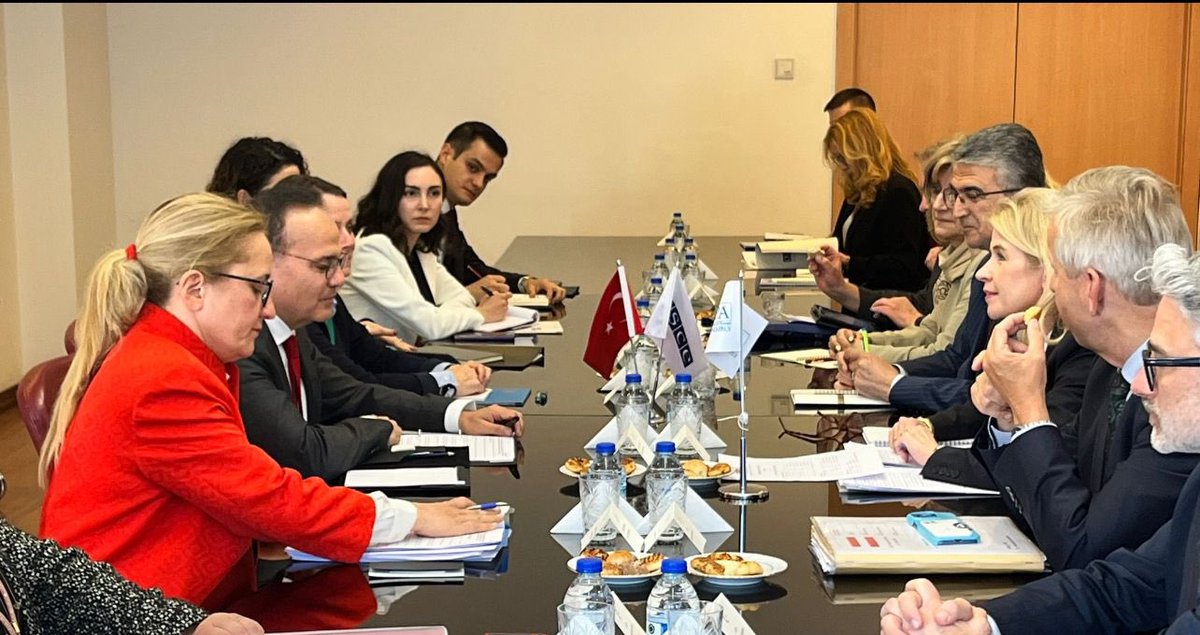 Deputy Minister of Foreign Affairs and Director for EU Affairs Ambassador Bozay hosted the delegation of @oscepa including President Pia Kauma, OSCE PA Ad Hoc Committee on Countering Terrorism Chairperson Reinhold Lopatka and Vice President Kamil Aydın at the Foreign Ministry and…