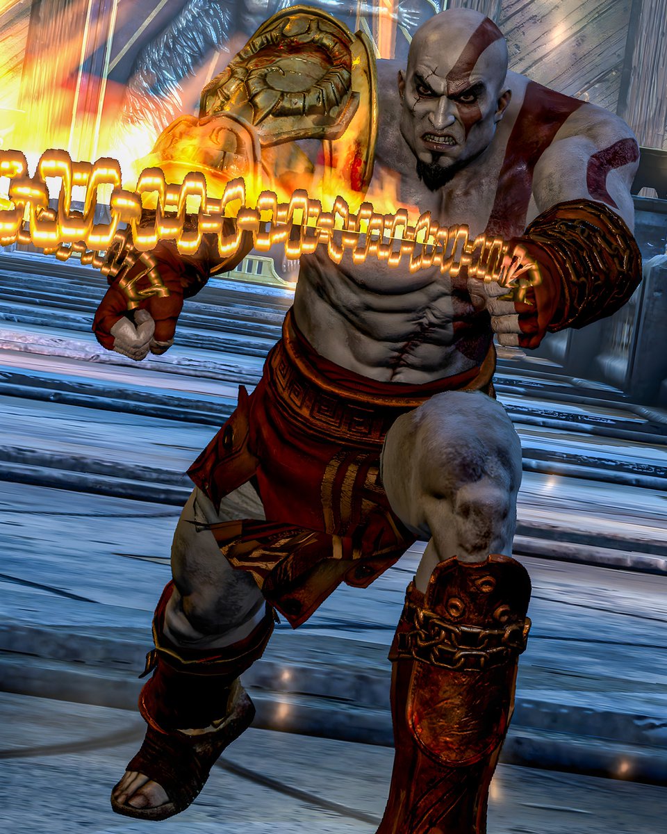 CHAINS ON FIRE 🔥 

#GodOfWar3 
#Kratos