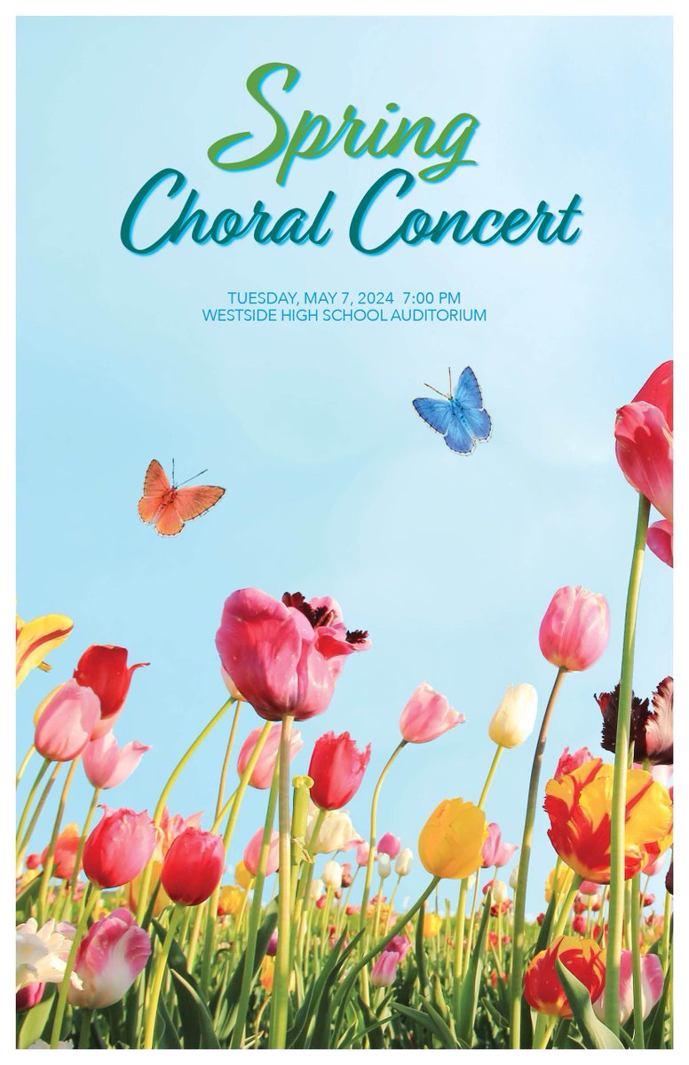 Want to hear some BEAUTIFUL music? Come on out to the WHS Spring Choral Concert tomorrow night (May 7, 2024) at 7 pm. You won't want to miss it. #rollside #WeAreWestside