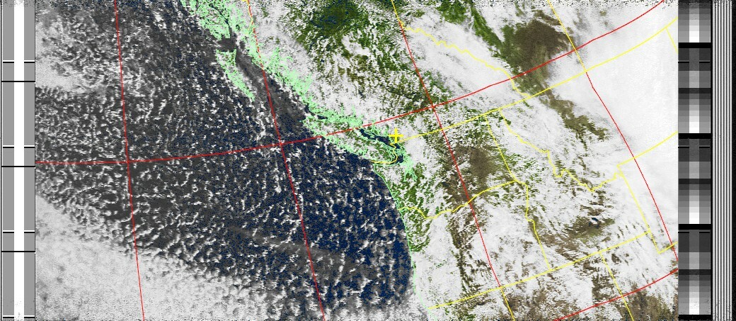 Four beauties from NOAA-19 centered around 1115 AM PDT from a high-angle pass over Metro Vancouver. Lovely open-cell cumulus cloud patterns offshore. Overnight rains have moved to the east. @RyanVoutilainen @WestSeaWx @FraserVN @KMacTWN