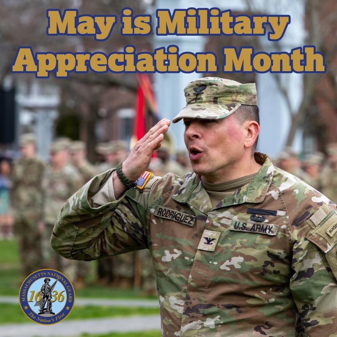 We salute all members of the military, past and present, for your sacrifices and commitment to this country. Thank you for your service! #TYFYS #MilitaryAppreciationMonth #massguard