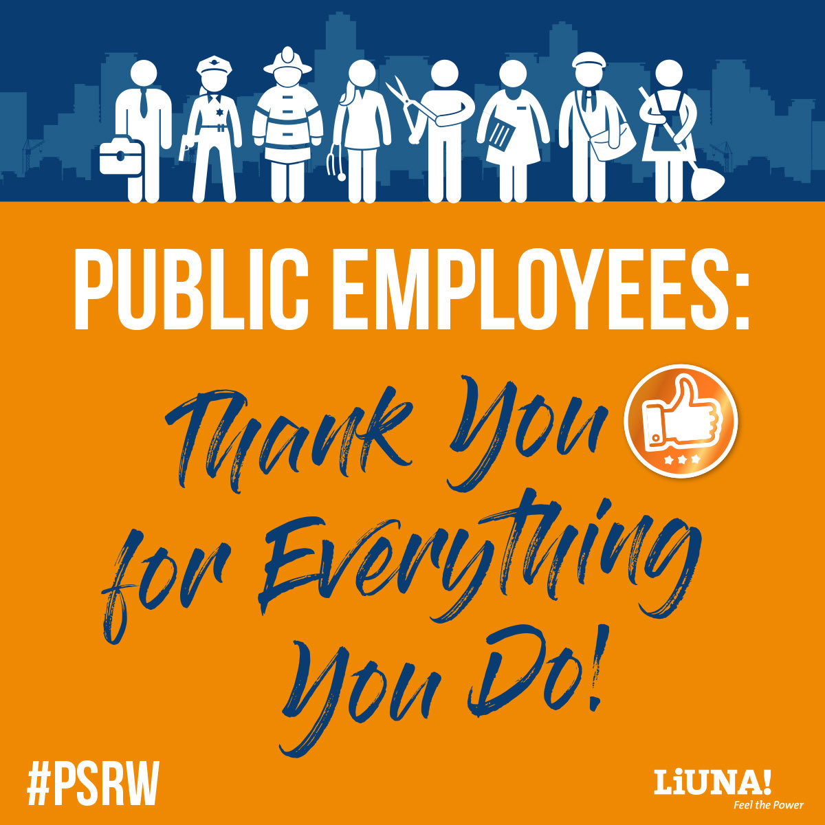 During #PublicServiceRecognitionWeek we honor the invaluable contributions of our dedicated Public Employees and Non-Construction Members.  Your tireless work strengthens communities and shapes our nation.  THANK YOU for your hard work and service! #PSRW #FeelThePower