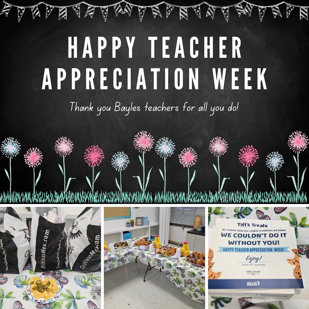 🍎✨ Celebrating our amazing teachers today and every day! Thank you for all you do! 💖 

#TeacherAppreciation #ThankATeacher #BaylesBobcats #BaylesES #BaylesFam #DallasISD #DISD #Region2