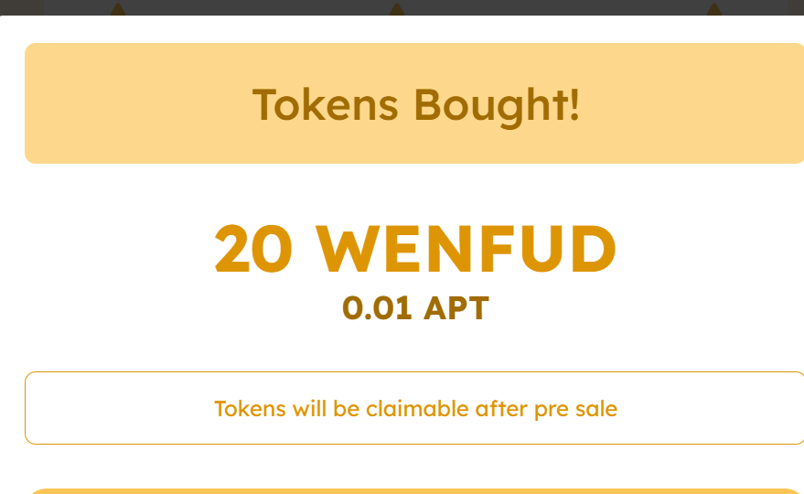 Participated in
<a href="/EchoAptos/">Harborgate - Premier Token Suite on Aptos</a>
test and minted $WENFUDSMOOTH ASF!
<a href="/AptosMonkeys/">Aptos Monkeys | ACT II</a>
<a href="/JungleSmith1/">Smith.apt</a>