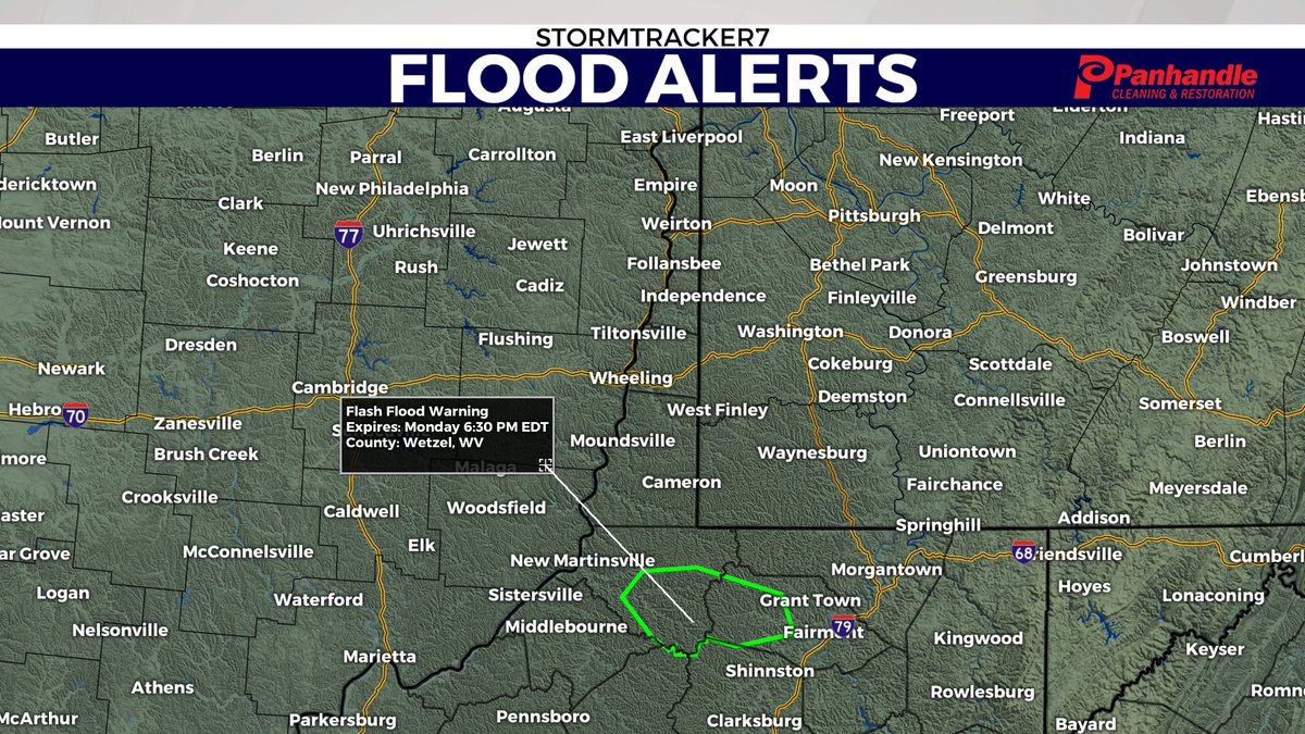 Flash Flood Warning issued for Wetzel County, West Virginia until 6:30 PM.