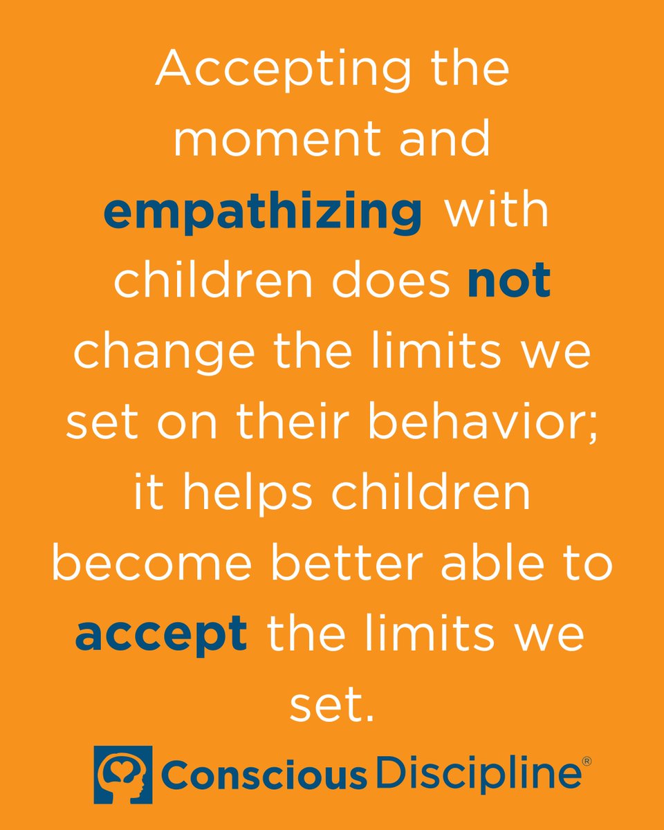 Empathy requires us to listen to children's thoughts and feelings without the need to change them. Continue learning more about the Skill of Empathy here: consciousdiscipline.com/e-learning/web…