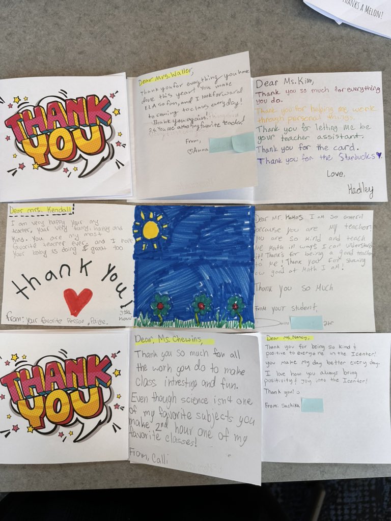 It’s cards like these that make our jobs the best jobs! Knowing we make a difference everyday is why we are here ❤️ #TeacherAppreciateWeek #TeacherAppreciation  #onlywb @wbloomfieldschl