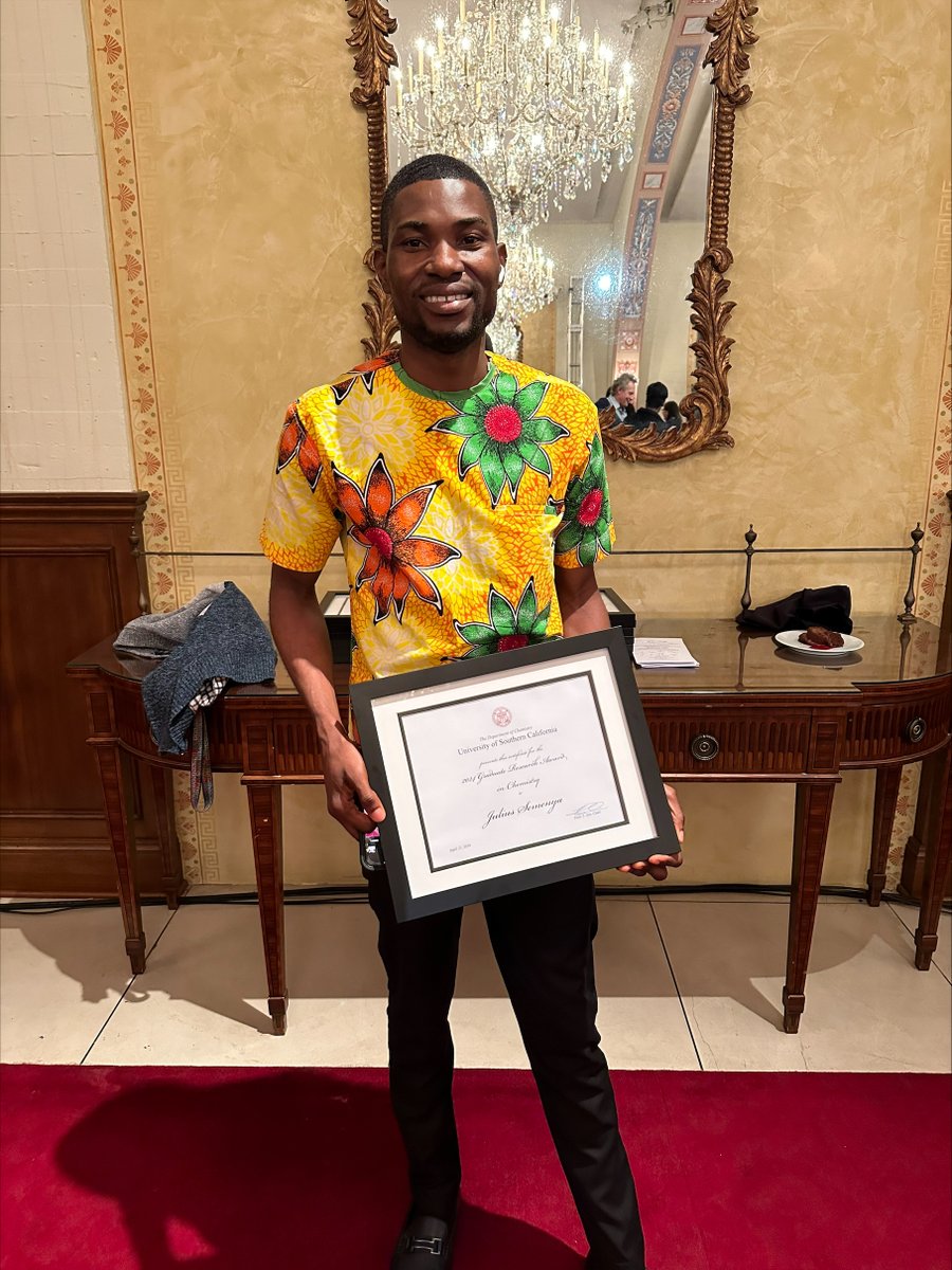 Also, congrats to Julius for being recognized for "Excellence in Graduate Student Research"!