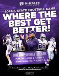 Blessed to have received a camp invite from @KStateFB! Can’t wait to be in Manhattan 📍🟪⬜️ @HornetFBall1953 @_CoachDonald @pch_hornets @PlaymakerCorner