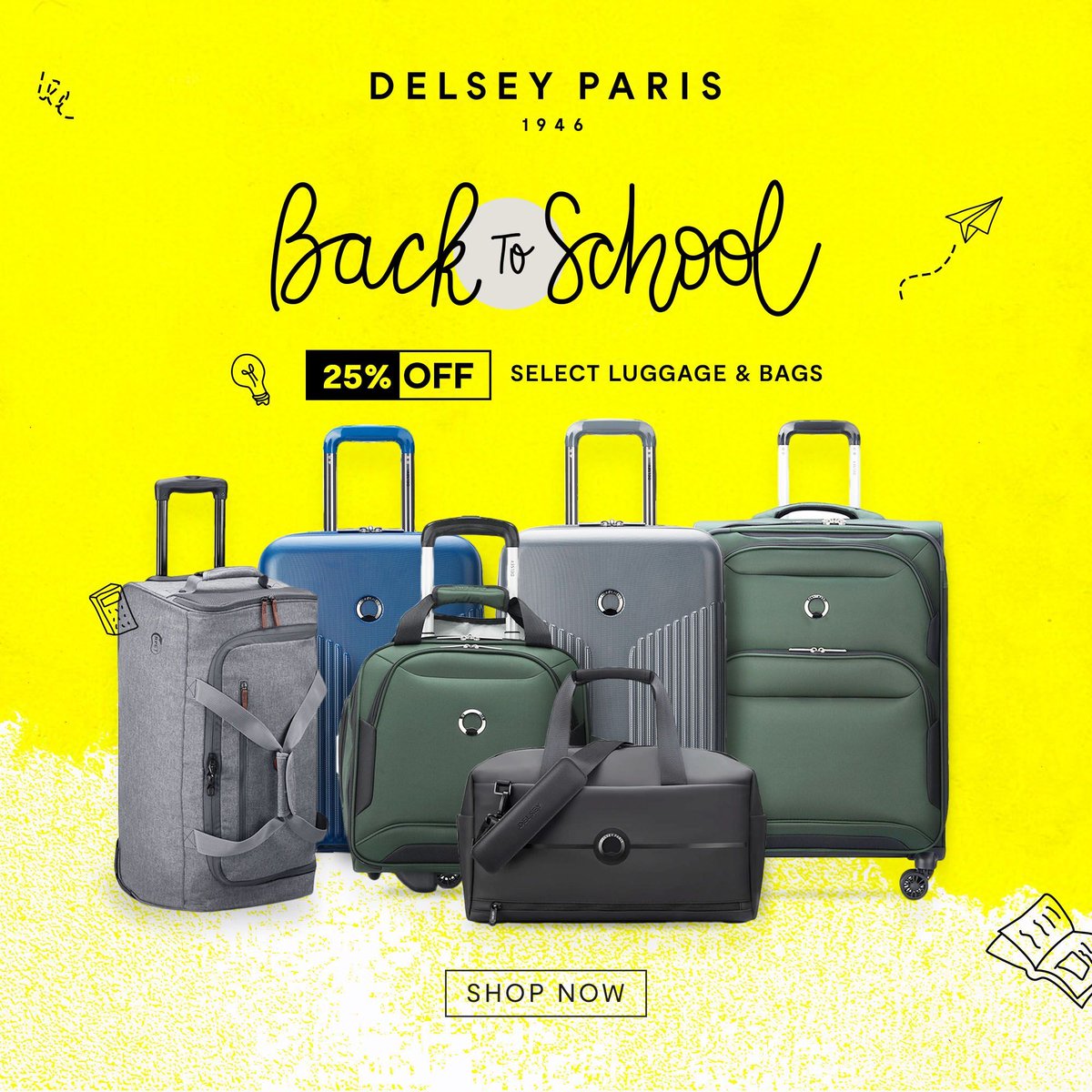Catchy Social media graphic concepts for Delsey Paris’ Back to School Offer. At Nulife our designs are visually engaging and crafted to compel the desired call to action.

Contact us today for custom graphics for your digital needs

#graphicdesign #socialmediabanners #nulife