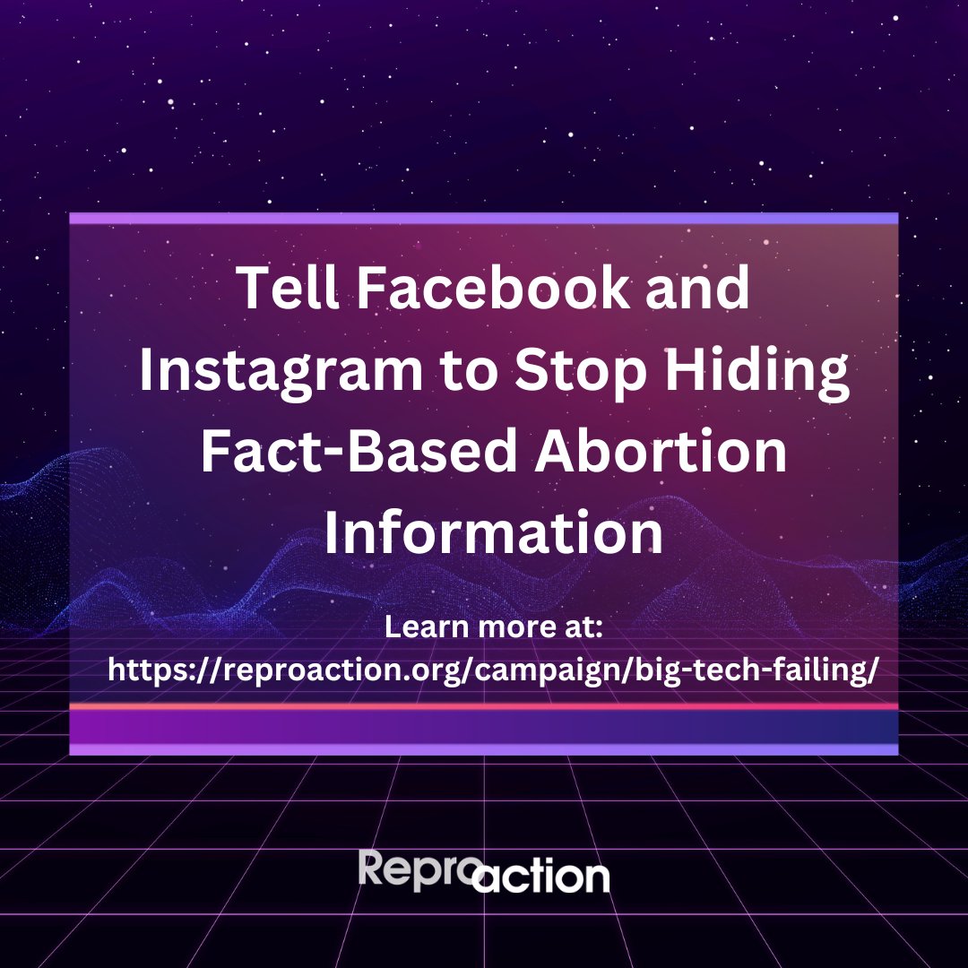 🌐 The internet is a crucial tool for people seeking information about abortion. Learn about how #BigTech is failing us, and how you can take action through our link in bio. reproaction.org/campaign/big-t… #ReproUncensored #FreeSpeech