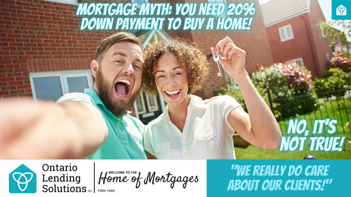 Mortgage Myth: You Need 20% Down Payment to Buy a Home! Not true! In Canada, the minimum down payment for a property under $1 million is 5%. Let's help you find the right mortgage option for your budget. #DownPaymentHelp #mortgagesmadeeasy #mortgage #mortgagebroker