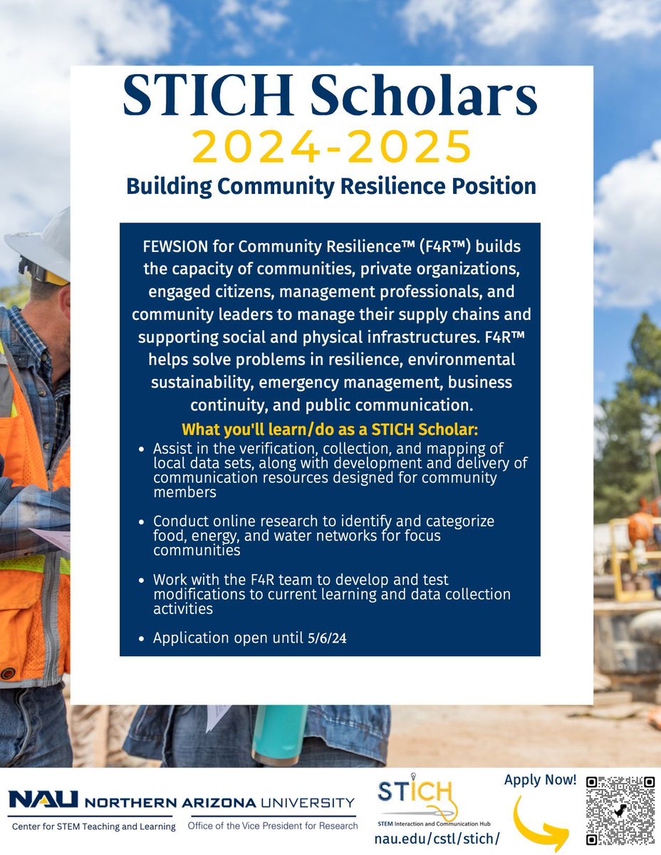 Looking to make an impact on communities, professionals, and work with data? Apply for STICH, deadline today! Apply at buff.ly/3yhPpdt.