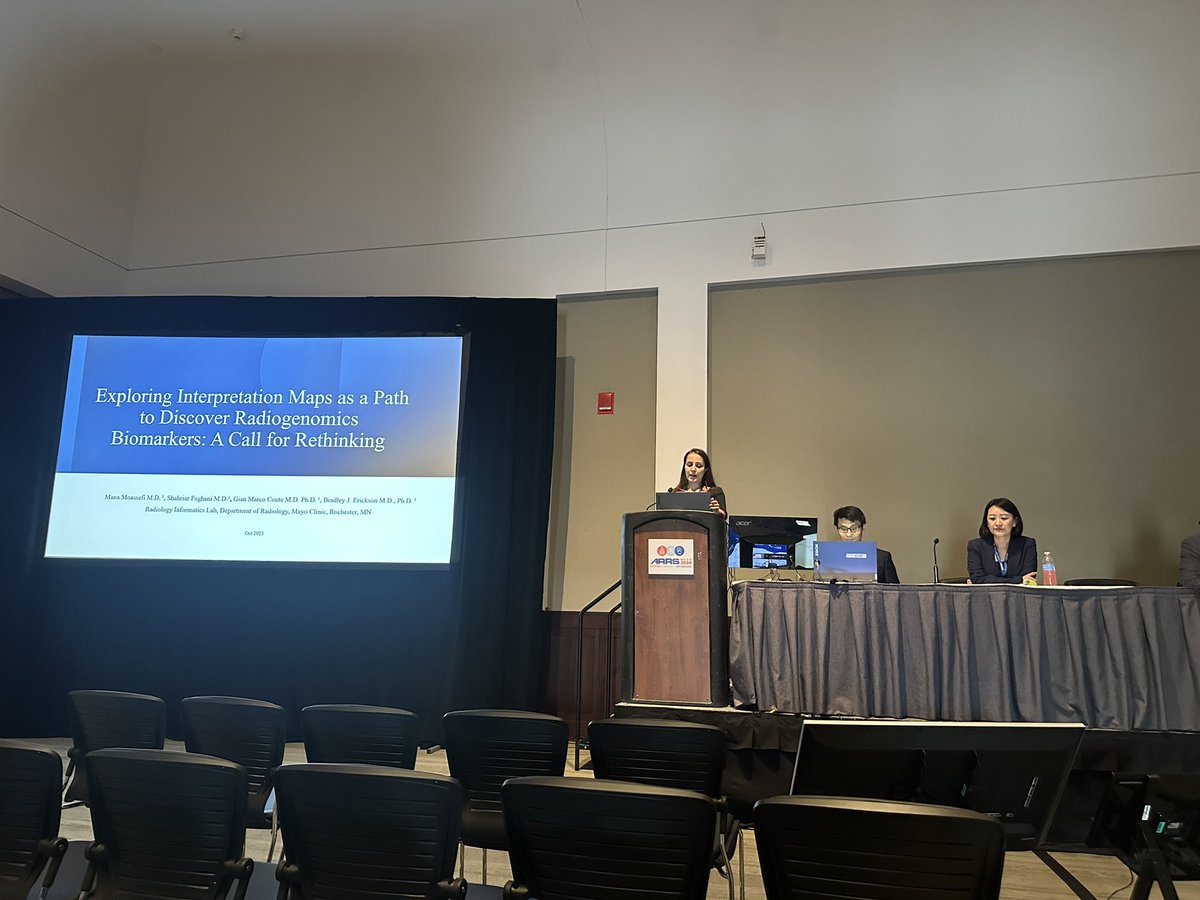 Don't miss this session #ARRS24 if you're interested in #AI and its application in #Glioblastoma diagnosis. Find out where we stand on the road to advancing AI in this critical area! @ManaMSF94 @MayoRadiology @ARRS_Radiology @Slowvak @MayoAILab