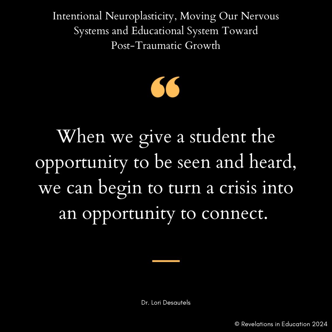 May we all strive to make our students feel seen and heard. 🤍 #emotionalregulation #socialemotionallearning #nervoussystem #relationships #connection #student #educator #revelationsineducation #appliededucationalneuroscience #intentionalplasticity