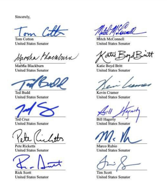 Just a reminder & ICYMI. 12 republican senators sent a threatening letter to the ICC & told them not to arrest @netanyahu for war crimes. 'Target Israel and we will target you.' The GOP are shills for Israel. Here are their names. #BibiIsAWarCriminal #IsraeliWarCrimes