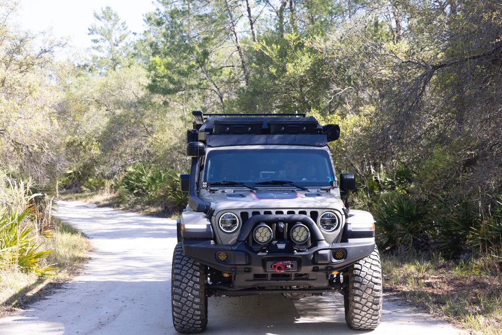 What is your lighting setup for your adventures? We love the AEV lights for driving dark roads and the Baja design 'ditch lights' for finding camping spots in the dark.