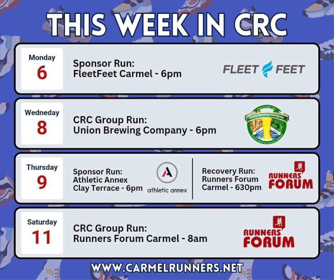 This week in CRC. Come run walk and be social with us. #runwalkbesocial #running #walking #enjoytheoutdoors