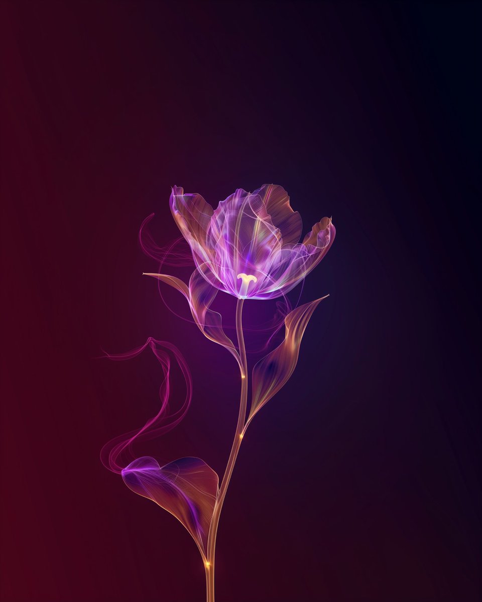 Abstract botanical floral art n. 1: tulip.