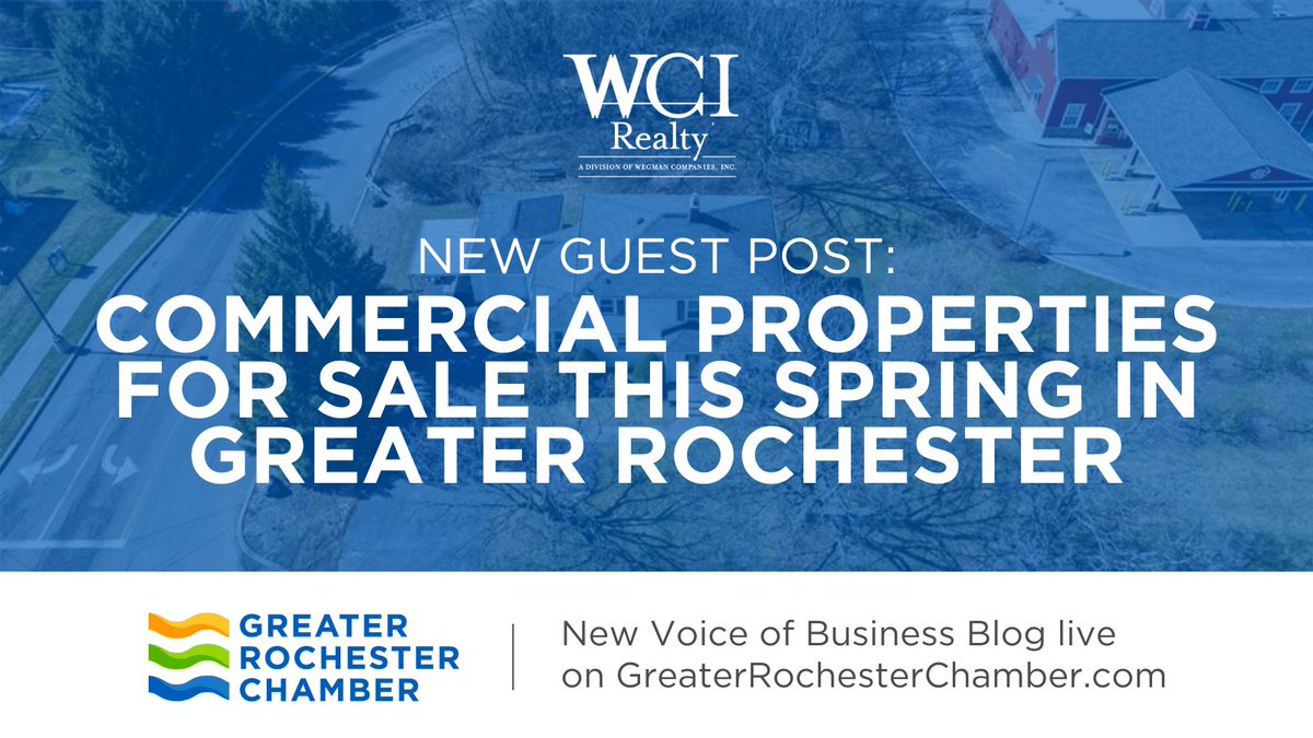 Whether you're looking to expand your business, start a new venture, or invest in real estate, @WCIRealty has promising opportunities. They took to our blog to showcase new commercial properties available now. Read more: greaterrochesterchamber.com/2024/05/06/wci…