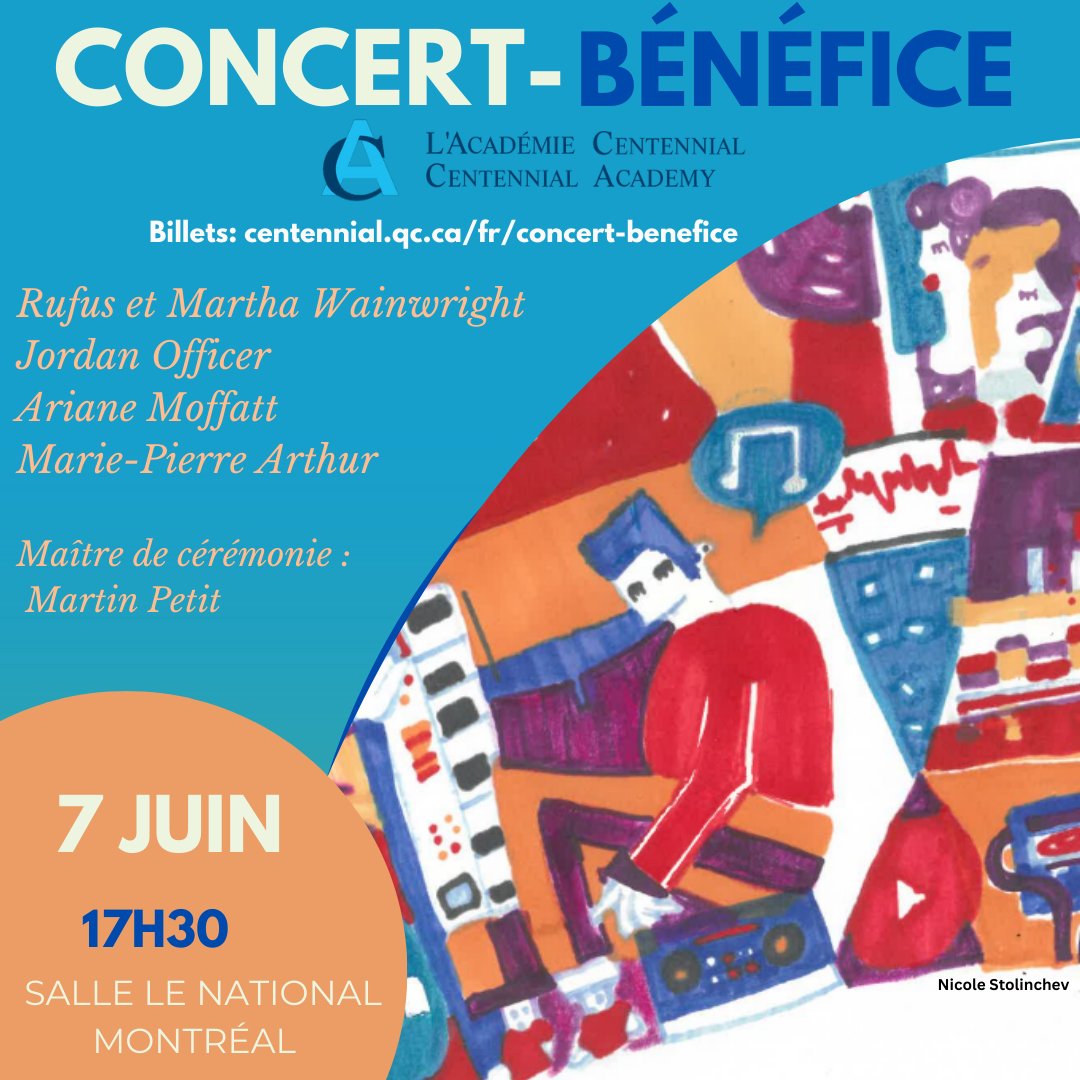 Performing at a benefit for inclusive education and neurodiversity at my nephew’s school in Montreal with @WainBright, @arianemoffatt, and others on June 7th. Please buy tickets to support this amazing school and cause!  Tickets available here: latribu-lenational.tuxedobillet.com/Le%20National/…