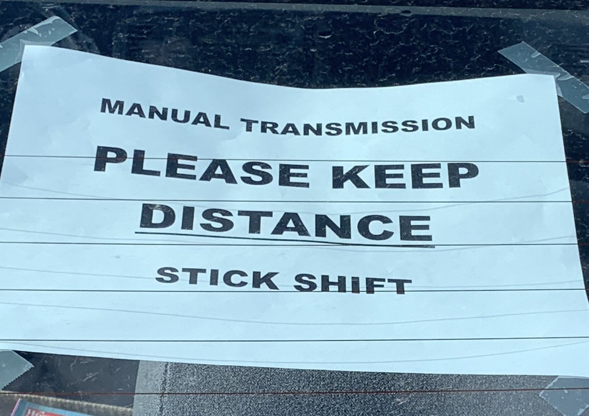 Spotted in Westbrook. Is this a joke? Rear-window paper signs are so wickedly wrong. 🛑 What weirdness have you seen on a window? 🚗