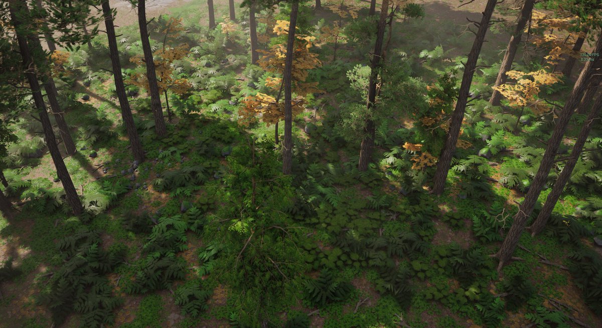 Test nature closeups, also finished a water shader now and i am quite proud with it! 🍃 Running at a stable 120 fps btw #UnrealEngine5 #UnrealEngine