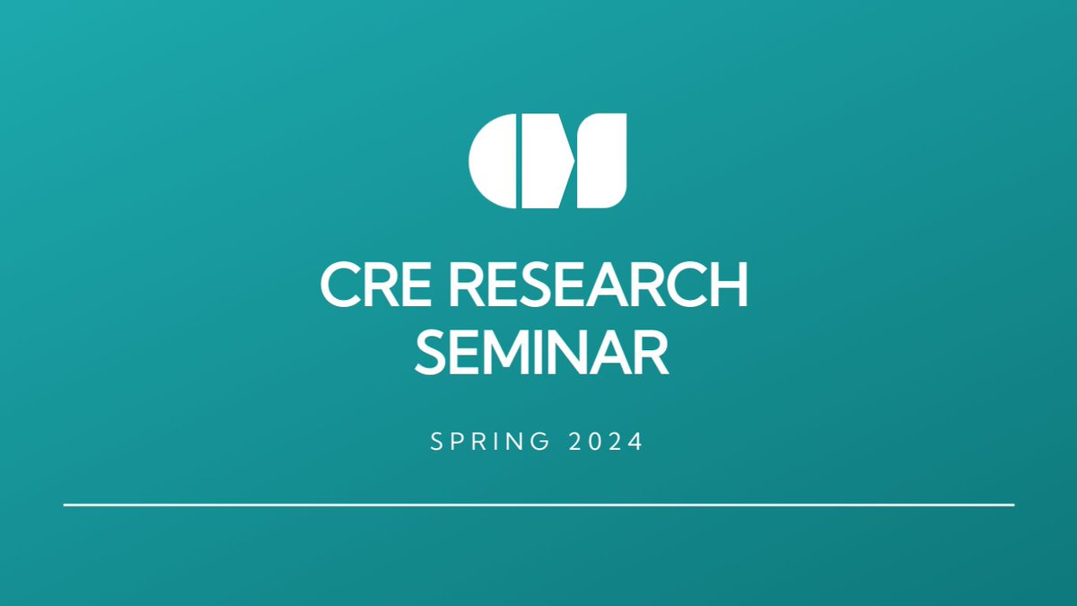 Thank you @brianehiggins for presenting at the #CREResearchSeminar on your paper, '#RacialSegmentation in the #USHousing Market' last week. Fascinating discussion! @vpsantanna