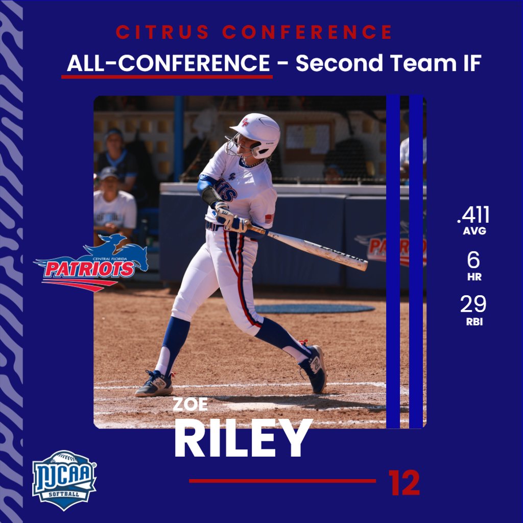 Congratulations to Zoe Riley on being named to the All-Citrus Conference Second Team #GoPats