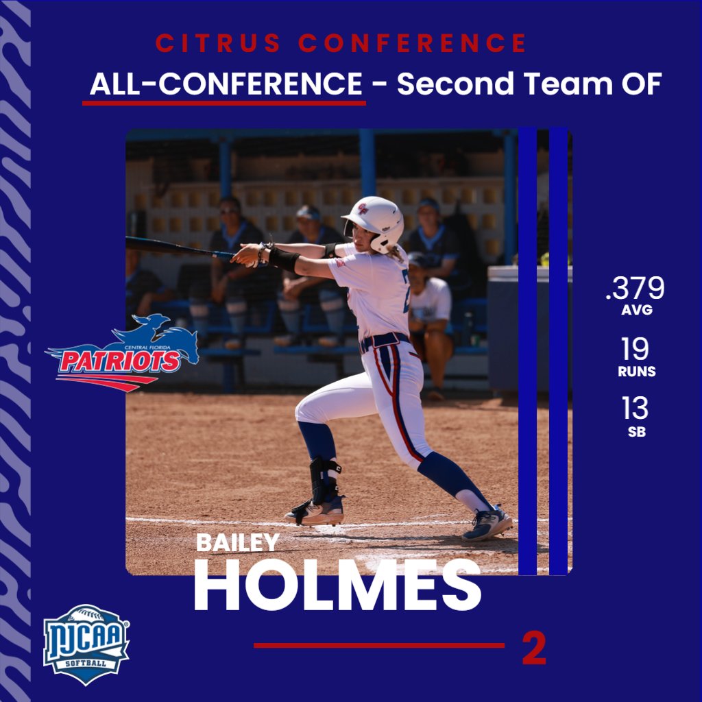 Congratulations to Bailey Holmes on being named to the All-Citrus Conference Second Team #GoPats
