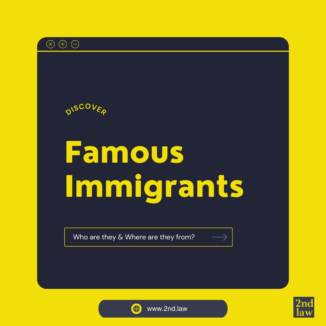 Discover surprising famous immigrants who relocated to the US (and their countries of origin!)

#USimmigration #immigrationlaw