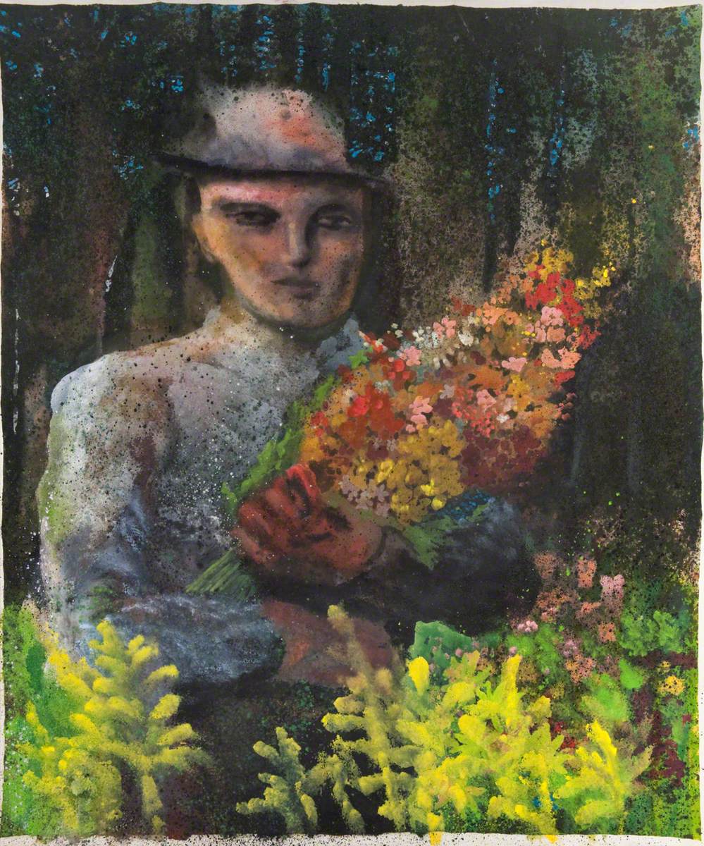 🌹This year's #MetGala theme, #TheGardenofTime 🌿is inspired by J.G. Ballard's dystopian novel. The story details a wealthy Count who tends to his dwindling garden of flowers as an angry mob descends on his home. We think Richard Walker's 'The Sad Gardener' fits the brief! 💐