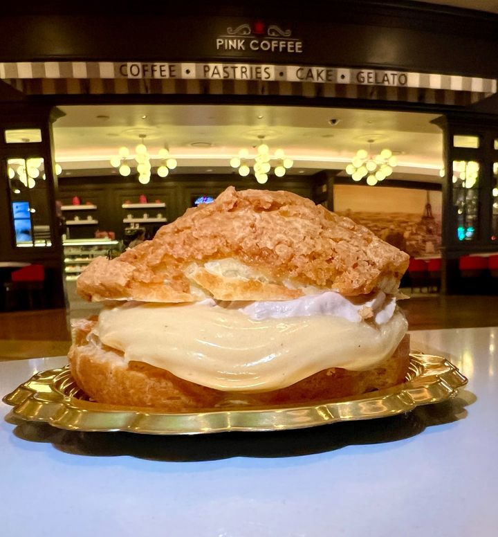 Crave the airy blissful bites of our new Hazelnut Cream Puff! Available this entire month. Be warned, it's puffectly delicious! 🌰🍮✨ #morongocasino #goodtimes #bestofthesouthland