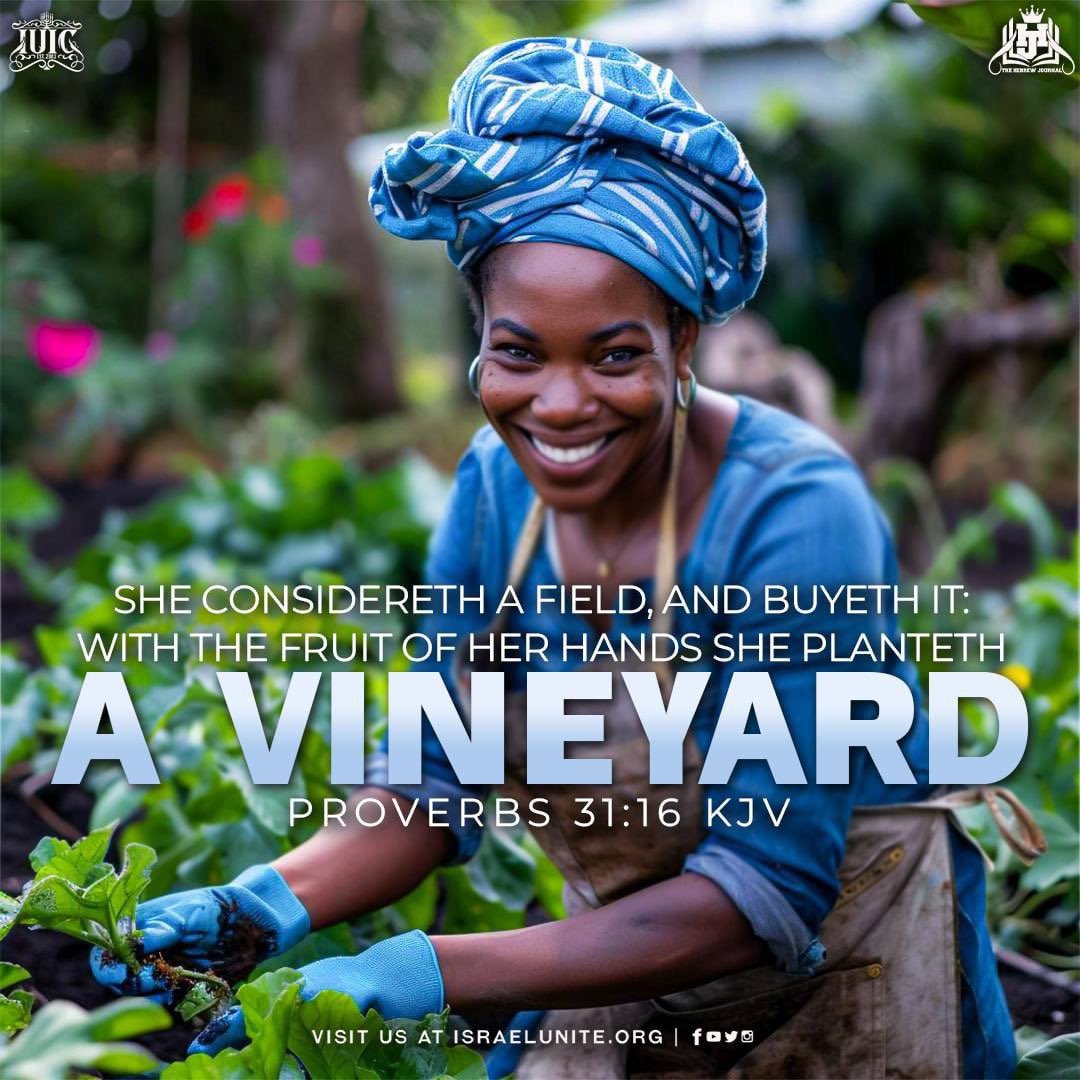 Visit our website here 💻👨🏾‍💻🖥
🔴 solo.to/hebrewjournal
.……………………………………

👩🏾‍🌾 🥕A virtuous woman cares about what she feeds her family! 🍽️ It’s time to activate your green thumb! 🥬 🍎 🪴 

#HebrewsJournal #IUICTV #IUIC #News #Nathanyel7 #Garden #Greenthumb #Food