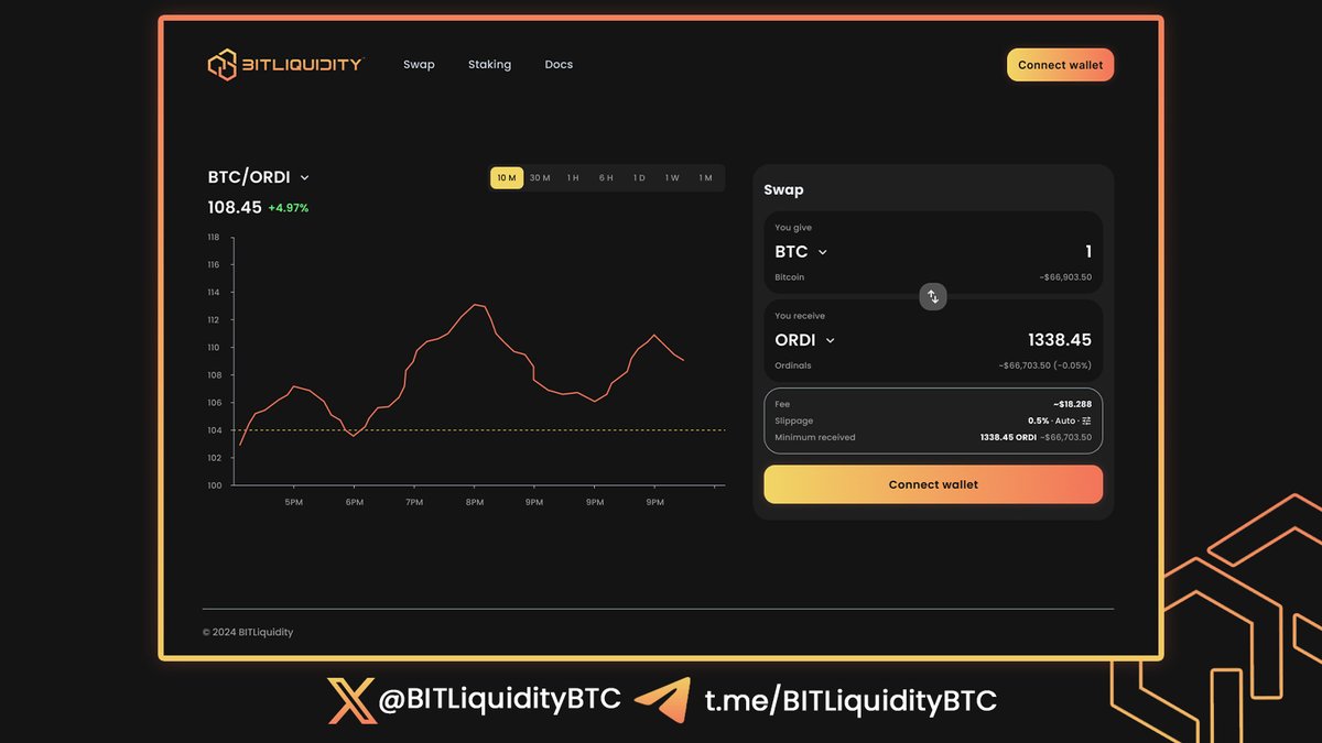 Liquido_AI's tweet photo. 🖥 Feast your eyes on the sleek UI design of BITLiquidity!

🌟 Discover the gateway to effortless #bitcoindefi with our intuitive interface.

🔗 BITLiquidity: Simplifying your crypto experience! https://t.co/JXVEuA5SB6