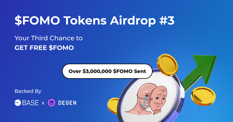 2ClashHQ's tweet photo. $FOMO Airdrop #3.1 Distributed to everyone who clicked "Claim" in the Frame. Over $60+ for just click a button.
$FOMO Airdrop is LIVE! Don't miss your chance.
Click the button - get your $FOMO and stay $FOMOnized
Claim 1500 $FOMO:
https://t.co/xSwI5ypAc4 https://t.co/7f8A65YKF1