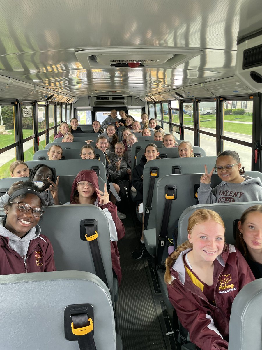 Off to Marshalltown, Iowa with our whole team together for one final meet!